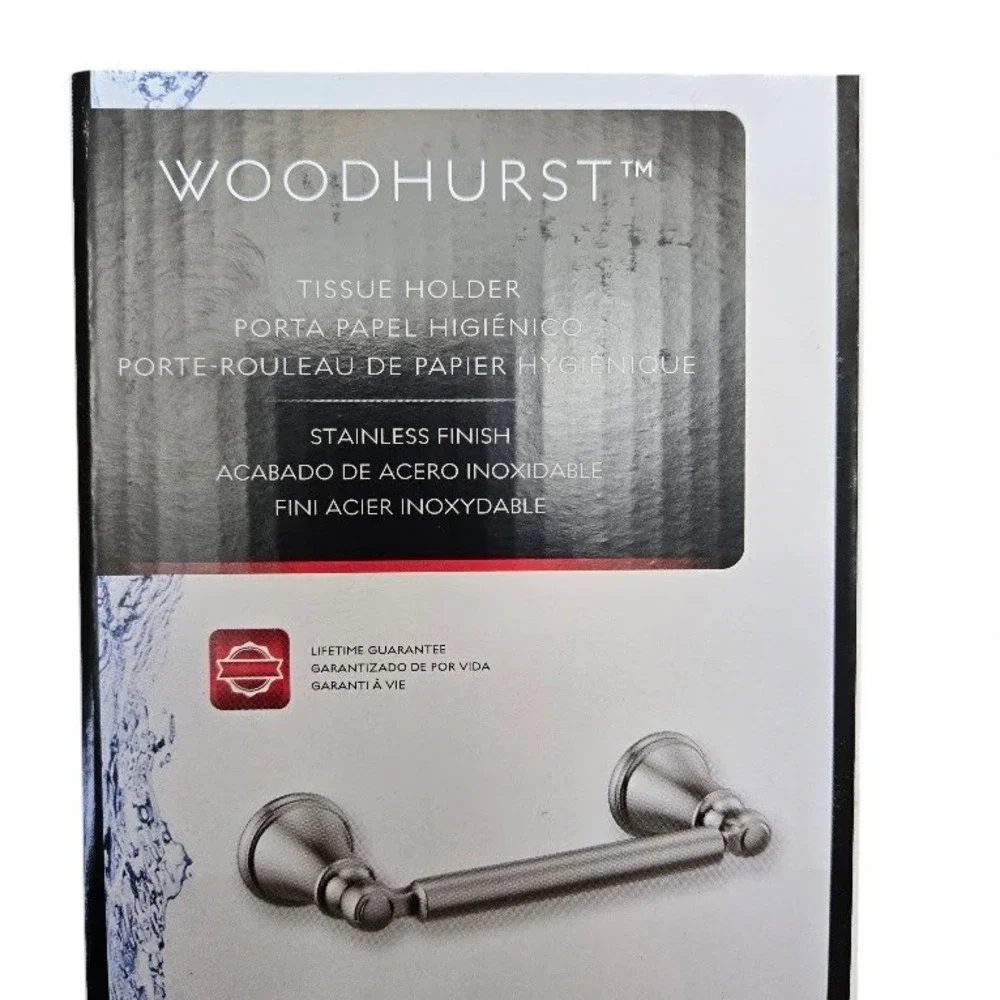 Delta Woodhurst Stainless Tissue Holder Toilet Paper Roll 73250-SS Wall Mount‎